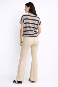 SHENGFU Jeans de <span class=keywords><strong>Mujer</strong></span> de Cintura Alta, Corte Recto, Ajustados, Color <span class=keywords><strong>Beige</strong></span>, Estilo Minimalista y Elegante, Personalizados OEM - Product Image 2