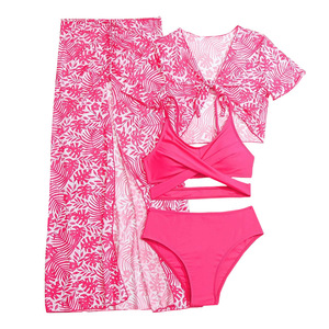 Hermoso <span class=keywords><strong>traje</strong></span> <span class=keywords><strong>de</strong></span> <span class=keywords><strong>baño</strong></span> para adolescentes Beachwear Girls 3PCs Set <span class=keywords><strong>en</strong></span> Binini Big Girls Swimsuit - Product Image 1