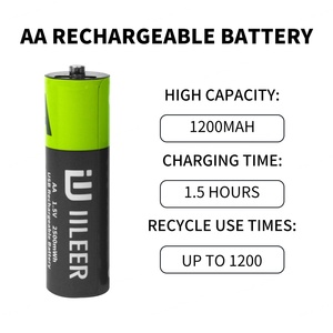 IILEER 锂电池 AA 1.5V 1200mAh 高性能快充玩具用充电电池 美国仓库有货 - Product Image 6