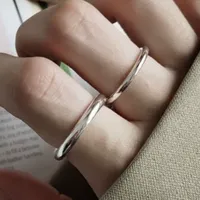 Goldix Damen Titan Edelstahl Einfache Croissant Blank Gold Ring Glossy Thin Classic für Party oder Jubiläums geschenk