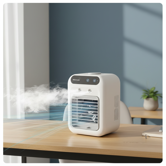 Instant Cooling Comfort Portable Water Air-Conditioning Fan Mini Air Conditioner Fan for Bedroom Office Travel