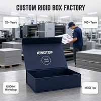 Boîte rigide pliable magnétique personnalisée, bleu marine et orange, panier cadeau de bienvenue, livraison directe d'usine