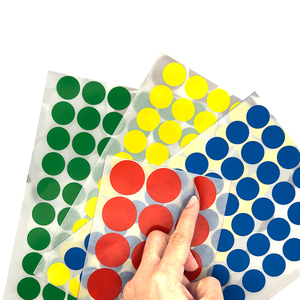 <span class=keywords><strong>Acheter</strong></span> des cercles de tache ronde étiquettes en papier autocollants à points colorés étiquette d'emballage adhésive décoration de fête étiquette personnalisée - Product Image 3