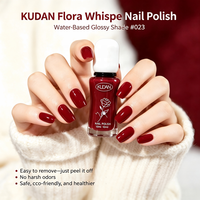 KUDAN 20Y Vernis à ongles classique rouge pelable à base d'eau, séchage rapide, faible odeur, CPNP HALAL ISO22716, vente en gros OEM, faible MOQ