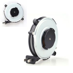 Mini 1,5m 220V Weiß-Schwarzes Automatisches Verlängerungskabel 2-Polig Kabelaufroller Kleine Einziehbare Elektrische Kabelvorrichtung - Product Image 1