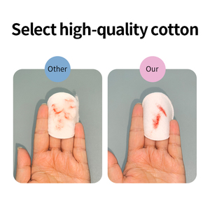 Disques de coton biologique doux en vrac, 3 couches, 220 g/m², non pelucheux, écologiques, pour le démaquillage et l'élimination du vernis à ongles - Product Image 4