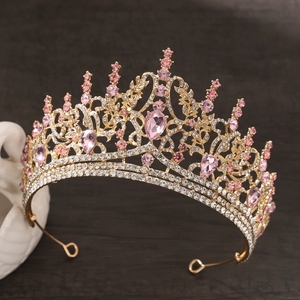 Couronnes de mariée vintage baroque en cristal BPhne, <span class=keywords><strong>diadème</strong></span> de concours de beauté en strass, diadèmes de mariage - Product Image 4