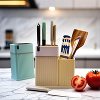 Vente chaude polyvalent Style moderne en plastique porte-couteau de cuisine couteau de cuisine bloc couteaux organisateur pour la cuisine à domicile