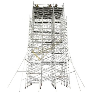 Maintenance <strong>Aluminum</strong> <strong>Alloy</strong> <strong>Modular</strong> <strong>Scaffolding</strong> 7.5m High Working Platform 6.5m for Sale