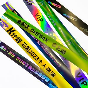 Olaylar için özelleştirilmiş holografik bileklik kimlik plastik holografik yansıtıcı kimlik bilekliği - Product Image 4