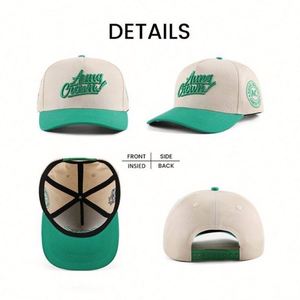 Gorra de Béisbol Personalizada de Fábrica, 5 Paneles, Unisex, Bordada, de Tela de Algodón, Talla Ajustable, Visera Curva de Dos Tonos - Product Image 6