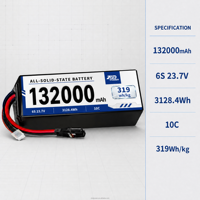 Baterai All-Solid State 132ah 132000mAh 6S 23.7V 350wh/kg Densitas Energi Tinggi Lipo Baterai Paling Aman untuk Drone Perahu Robot
