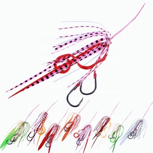 Pré gréé aider crochets Silicone leurre de pêche jupes matériel de pêche bricolage Spinnerbait grenouille Silicone <span class=keywords><strong>jupe</strong></span> leurres de pêche - Product Image 2