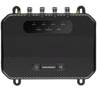 قارئ UHF RFID ثابت رباعي القنوات URA4 مع شاشة 3.5 بوصة بنظام أندرويد 9.0 وذاكرة 256 ميجابايت ومعالج ثماني النواة بسرعة 1.8 جيجاهرتز للمستودعات والأرشيف
