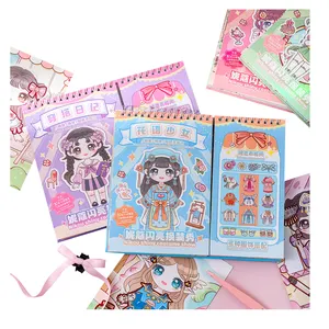 Eco Pink Girl Mold Switch Outfit Change Makeup All In 1 Spiral Page Turning Custom Sticker Book