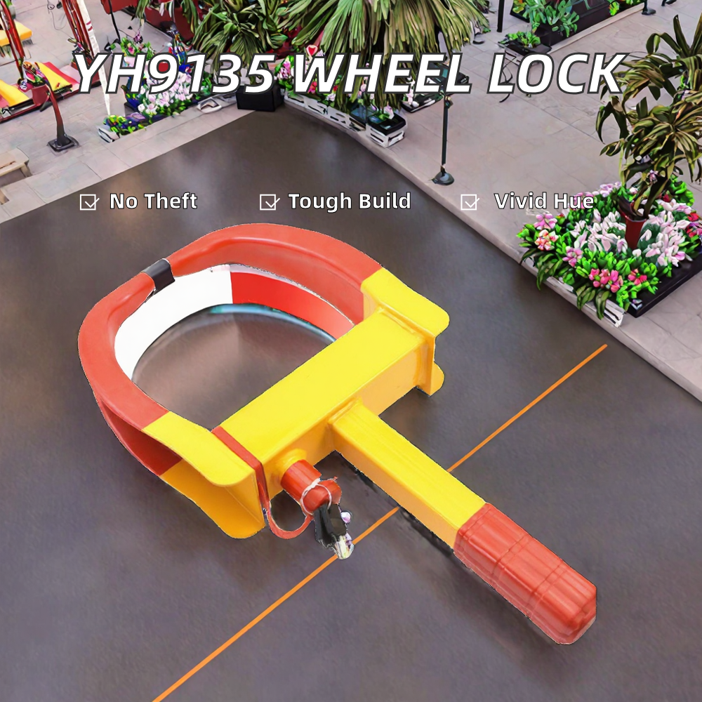 セキュリティ yunn Wynn Smart Heavy Duty Anti-Theft Iron Wheel Lock Car Clamps Key