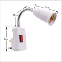 Adaptateur universel de support de lampe E27 pour ampoule LED E27 standard britannique standard européen avec interrupteur