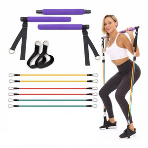 <span class=keywords><strong>Kit</strong></span> de barre de Pilates portable avec <span class=keywords><strong>bandes</strong></span> de résistance Ensemble d'exercices de fitness en latex pour la <span class=keywords><strong>musculation</strong></span> à domicile Yoga Pilates - Product Image 1