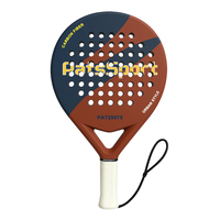 Raquette de padel PATSSPORT personnalisée légère en fibre de carbone T700 finition mate série Macaron BES-D Teardrop, noyau en mousse EVA 15-17, modèle d'entrée