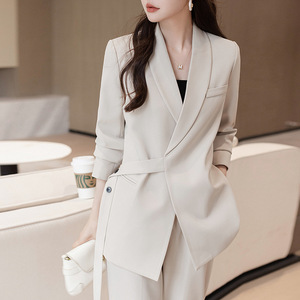 Women's Suit Set Solid Color Polyester Anti-Wrinkle Professional Casual Wear - Product Image 2