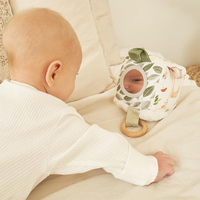U918 Customize Adorable Soft Toy Block Cube d'activités avec anneau en bois et miroir Tummy Time Jouets de dentition pour bébés nouveau-nés