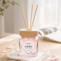 Diffuseur à bâtonnets de 150 ml avec collier en bois naturel, huile parfumée et bâtonnets parfumés pour l'aménagement intérieur de la chambre