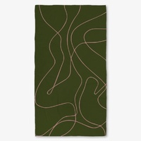 Serviette de bain imprimée en tissu microfibre à motif gaufré, impression numérique par sublimation d'un côté, séchage rapide et absorbante
