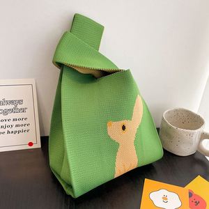 Sac fourre-tout tricoté personnalisé avec votre logo, sac de shopping à carreaux grande capacité, sac à bandoulière fait main au crochet pour femmes et filles - Product Image 3