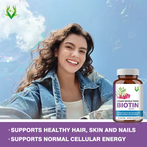 อาหารเสริมไบโอตินแบบขายส่งสำหรับผม ผิว เล็บที่แข็งแรง ช่วยเสริมสร้างพลังงานเซลล์และระบบเผาผลาญ ด้วยสารสกัดจากเซสบาเนีย - Product Image 4
