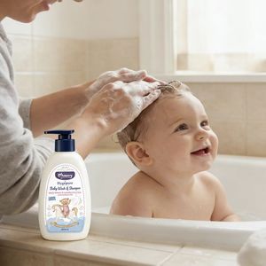 Detergente e <span class=keywords><strong>Shampoo</strong></span> 2 in 1 <span class=keywords><strong>per</strong></span> <span class=keywords><strong>Neonati</strong></span>, Formula Delicata Senza Lacrime <span class=keywords><strong>per</strong></span> la Cura della Pelle e dei Capelli, 400ml - Product Image 2