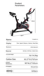 Bicicleta de Ejercicio <span class=keywords><strong>para</strong></span> el Hogar, Equipo de Gimnasio Doméstico, Bicicleta Deportiva con Capacidad de 100 kg, Resistencia Magnética, Hierro - Product Image 6