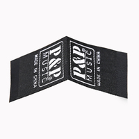 Étiquettes tissées personnalisées avec logo en damassé, conception privée, vente en gros, étiquettes de taille pour vêtements, mode pour étiquettes de vêtements et de confection