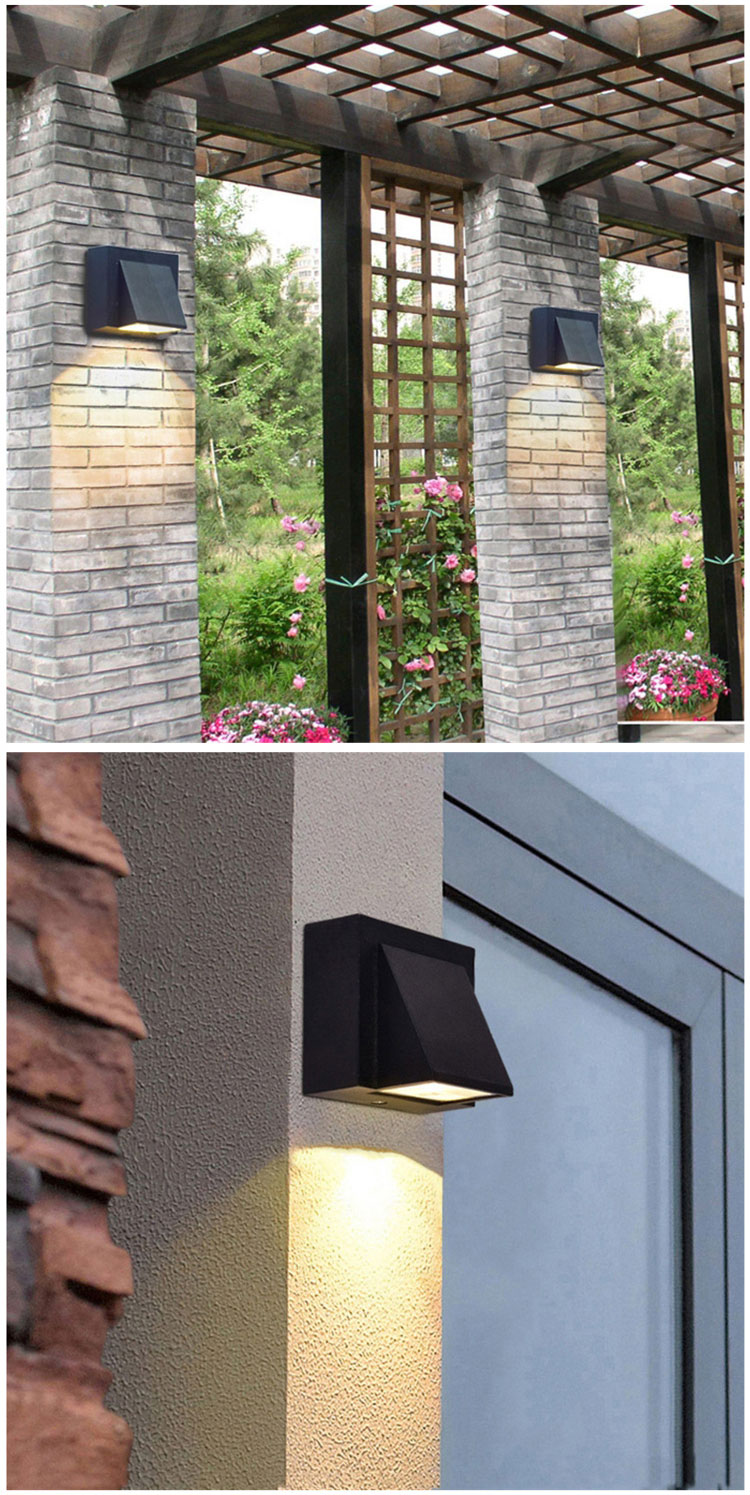 Modern Black Garden Exterior Out door Waterproof Ip65 Up Down Mounted LED Wall Sconce Light