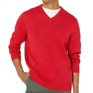 Shinesia uomo sublimazione lana scollo a V maglione Pullover in Cashmere abbigliamento personalizzato uomo cotone maglia oversize maglione