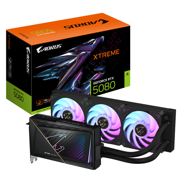 2025 New GIGABYTE AORUS RTX 5080 XTREME WATERFORCE 16G MXM Desktop Gaming Graphics Card for Gaming PC