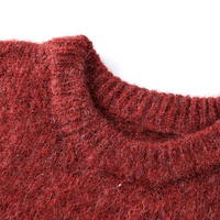 Tenues d'automne et de Noël, haut en tricot ample à col rond long, pull en tricot à motifs rayés et unis, ODM