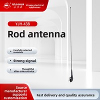 Tiang Antena Mobil Universal AM FM YJH-438 Penerimaan Sinyal Kuat Ulir Sekrup M6