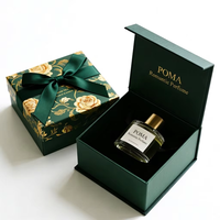 Boîte cadeau de parfum biodégradable de luxe en gros, boîte d'emballage magnétique personnalisée avec logo vert pour cosmétiques et parfums