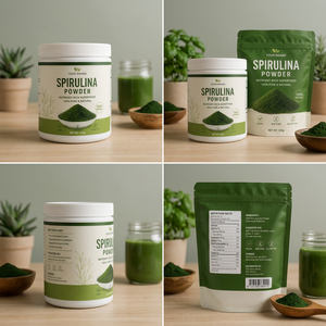 Poudre de spiruline biologique, superaliment naturel, complément alimentaire végétalien, étiquette privée OEM ODM - Product Image 2