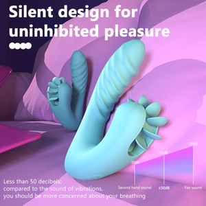 Çok Fonksiyonlu Isıtmalı Şarj Edilebilir Seyahat İntimite Araçları Kadınlar için Klitoris G Noktası Dildo Vibratör - Product Image 4