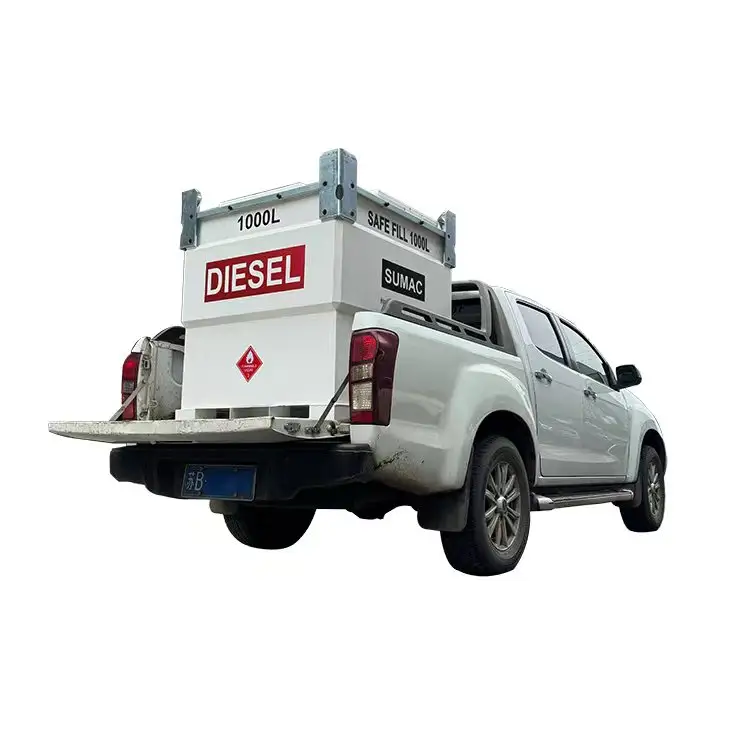 Portable mobile petrol oil station gasoline diesel cube fuel transfer tank with pump