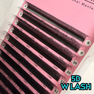 Pestañas Postizas Pre-fabricadas en Forma de W 3D 4D 5D 6D 8D, Floración Automática, 0.07mm, Bandeja Mixta, Curvatura C D, Pestañas de Visón Sintético Mate - Product Image 3