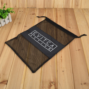 Tùy Chỉnh Logo Bán Buôn Heavy Duty Sinh Thái Thân Thiện Lưới Trang Sức Túi Quà Tặng Nhỏ Nylon Thể Thao Đen Giặt Satin Lưới Dây Rút Túi - Product Image 4