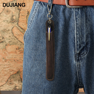 Estuche de Cuero Dujiang para un Solo Bolígrafo con Correa para el Cuello para Uso Escolar y de Oficina - Product Image 2