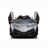 Voiture électrique pour enfants sous licence, batterie rechargeable 12V, Bluetooth et musique, télécommande 2.4G
