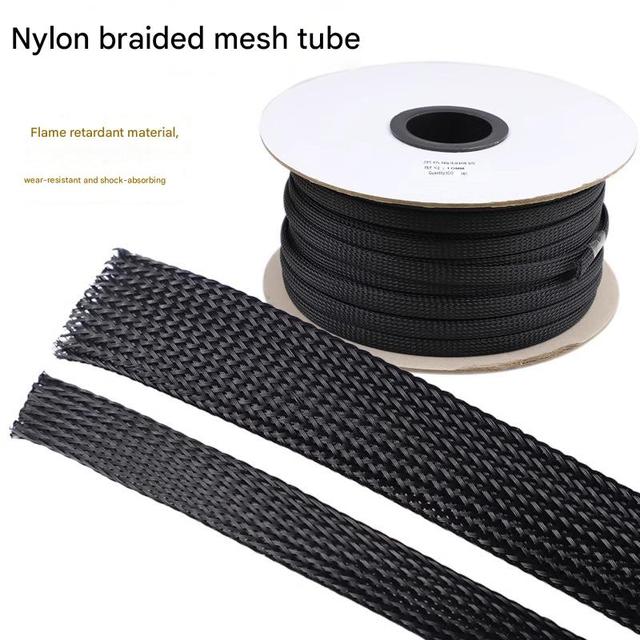 Factory Direct PET Expandable Braided Sleeve Flame Retardant Cable Protection Wire Loom Mesh Sleeving for Wire Harness 2mm-50mm