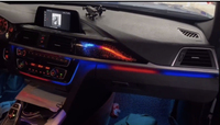 Kit complet de bande lumineuse LED multicolore pour l'ambiance de la voiture, panneau décoratif LED, symphonie dynamique de couleurs, pour BMW Série 3 F30 2013-2019