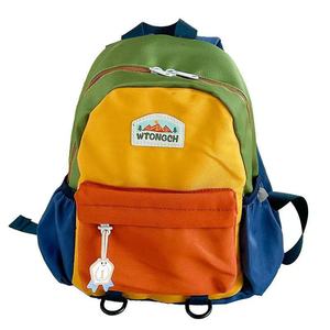 Nouveau <span class=keywords><strong>sac</strong></span> à dos pour enfants en nylon color-block, respirant, avec bretelles à coussin d'air, léger, pour garçons et filles - Product Image 1