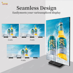 실내용 P2.5 방수 스마트 휴대용 접이식 안전 비디오 디지털 비디오 월 스탠드 삼중 접이식 LED 포스터 디스플레이 스크린 - Product Image 3