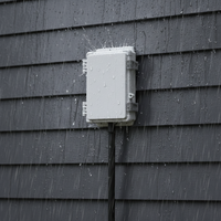 Switch PoE de 16 Puertos 10/100Mbps con 2 Puertos Gigabit Uplink, Caja PoE Impermeable para Exteriores de 48V para Cámaras IP CCTV y Control de Acceso